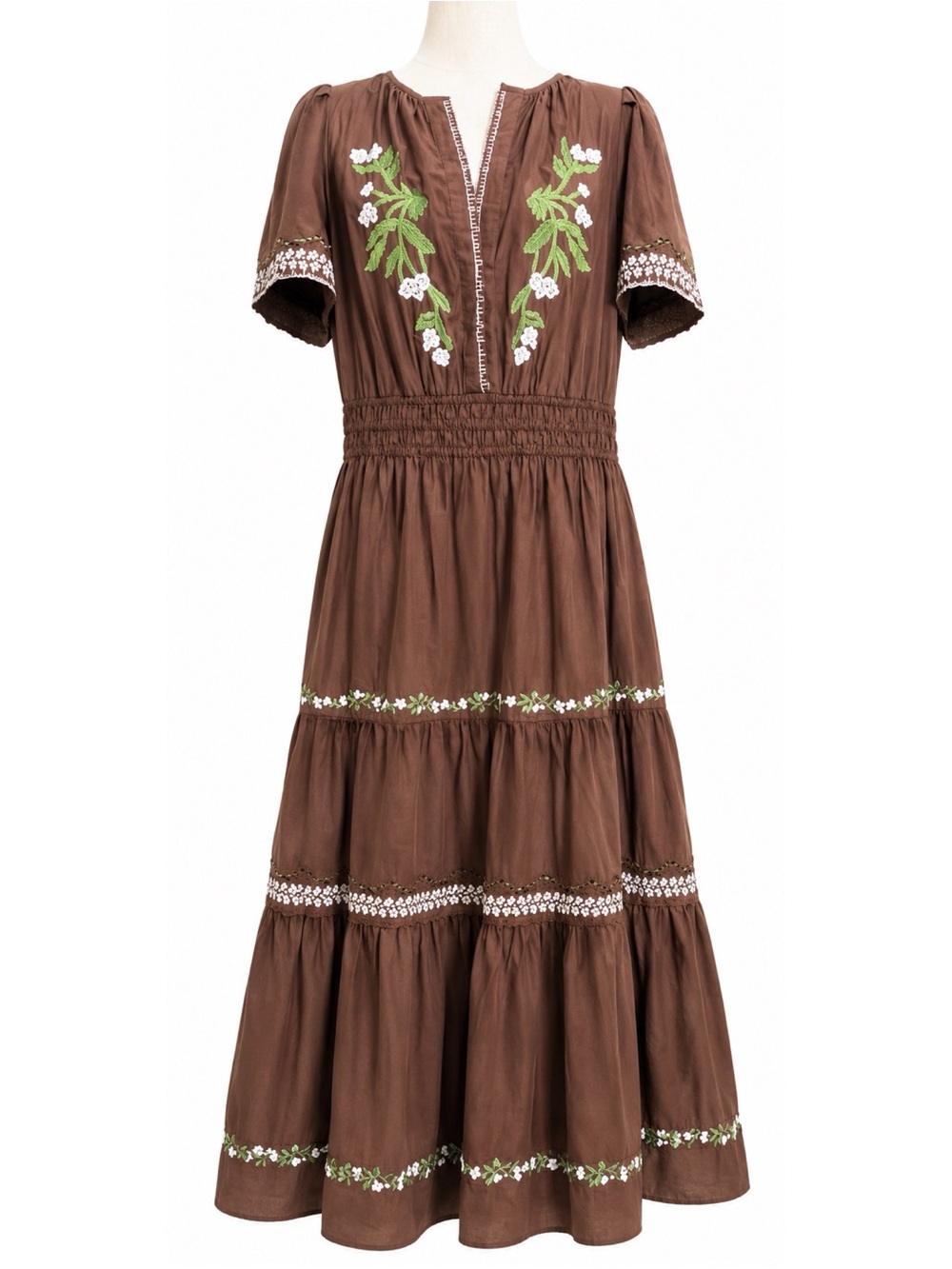 Anthropologie Somerset Embroidered Maxi Dress 1X